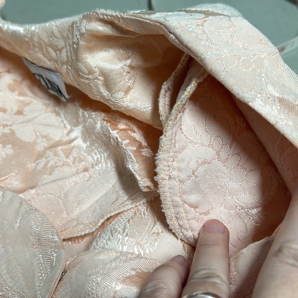 Vintage Melissa Light Pink Brocade Two Piece Dress Suit - Picture 10 of 11
